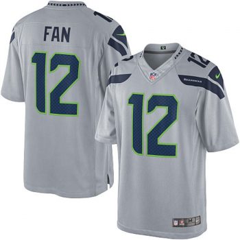 12s Seattle Seahawks Nike Alternate Limited Jersey - Gray