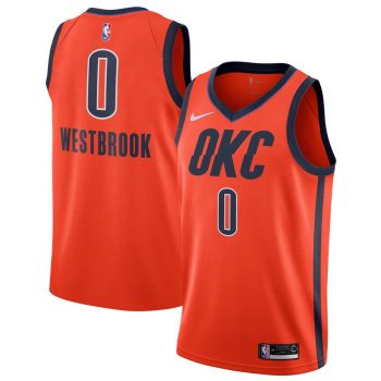 Russell Westbrook Oklahoma City Thunder Nike 2018/19 Swingman Jersey Orange – Earned Edition