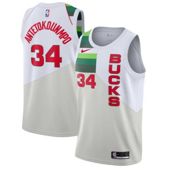 Giannis Antetokounmpo Milwaukee Bucks Nike 2018/19 Swingman Jersey White – Earned Edition