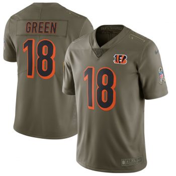 A.J. Green Cincinnati Bengals Nike Salute To Service Limited Jersey - Olive