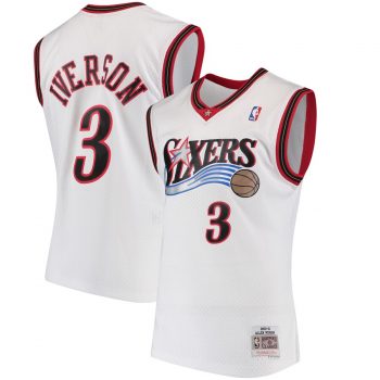 Allen Iverson Philadelphia 76ers Mitchell & Ness 2000-01 Hardwood Classics Swingman Jersey - White