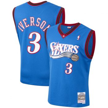 Allen Iverson Philadelphia 76ers Mitchell & Ness Hardwood Classics 2000-01 Swingman Jersey – Royal