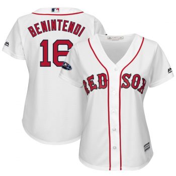 Andrew Benintendi Boston Red Sox Majestic Women's 2018 Postseason Home Cool Base Player Jersey – White