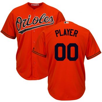 Baltimore Orioles Majestic Cool Base Custom Jersey - Orange