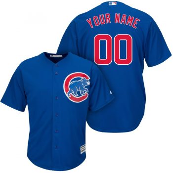 Chicago Cubs Majestic Cool Base Custom Jersey - Royal