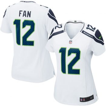 Fan 12 Seattle Seahawks Nike Women's Game Jersey - White