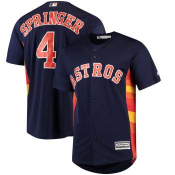 George Springer Houston Astros Majestic Official Cool Base Player Jersey - Navy