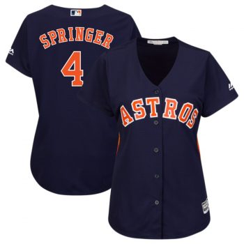 George Springer Houston Astros Majestic Women's Team Cool Base Player Jersey – Navy