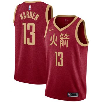 James Harden Houston Rockets Nike City Edition Swingman Jersey – Red