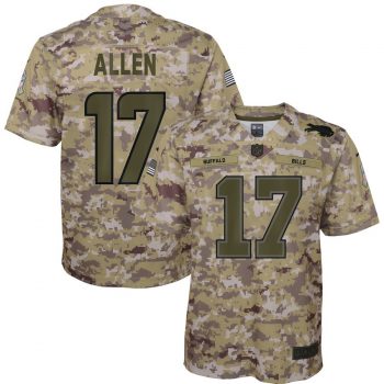 Josh Allen Buffalo Bills Nike Youth Salute to Service Game Jersey - Camo