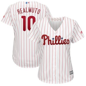 JT Realmuto Philadelphia Phillies Majestic Women's Home Cool Base Player Jersey - White