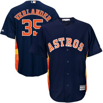 Justin Verlander Houston Astros Majestic Official Cool Base Player Jersey – Navy