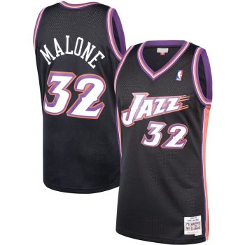 Karl Malone Utah Jazz Mitchell & Ness 1998-99 Hardwood Classics Swingman Jersey – Black