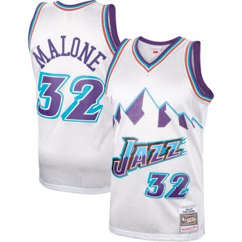 Karl Malone Utah Jazz Mitchell & Ness Hardwood Classics Platinum Swingman Jersey