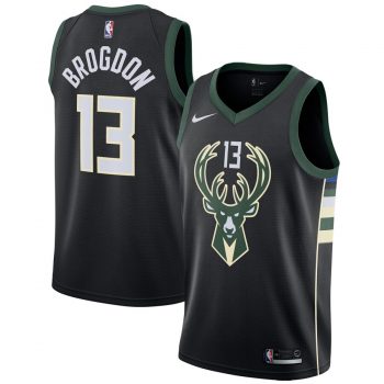 Malcolm Brogdon Milwaukee Bucks Nike Swingman Jersey - Statement Edition – Black