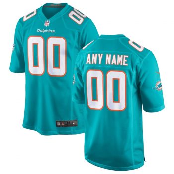 Miami Dolphins Nike Youth 2018 Custom Game Jersey – Aqua