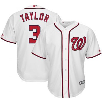 Michael Taylor Washington Nationals Majestic Home Cool Base Player Jersey – White