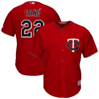 Miguel Sano Minnesota Twins Majestic Official Cool Base Player Jersey - Scarlet