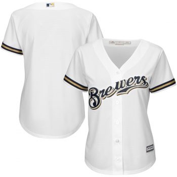 Milwaukee Brewers Majestic Women's Cool Base Jersey - White