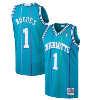 Muggsy Bogues Charlotte Hornets Mitchell & Ness 1992-93 Hardwood Classics Swingman Jersey - Teal