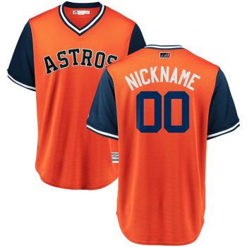 Houston Astros Majestic 2018 Players' Weekend Cool Base Pick-A-Player Roster Jersey – Orange/Navy