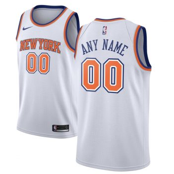 New York Knicks Nike Custom Swingman Jersey White - Statement Edition