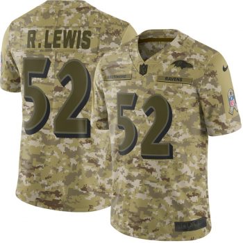 Ray Lewis Baltimore Ravens Nike Salute to Service Retired Player Limited Jersey – Camo