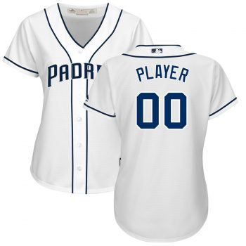 San Diego Padres Majestic Women's 2017 Cool Base Custom Baseball Jersey - White