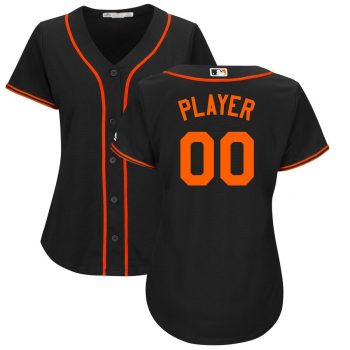 San Francisco Giants Majestic Women's Alternate Cool Base Custom Jersey – Black