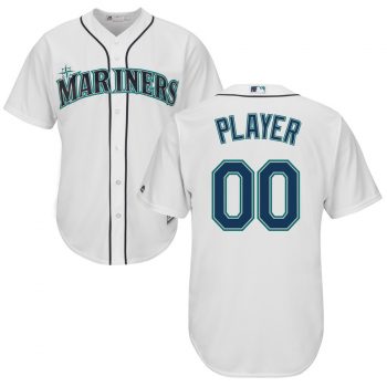 Seattle Mariners Majestic Cool Base Custom Jersey - White