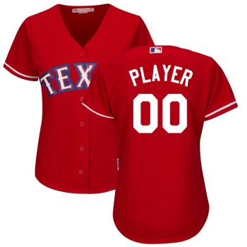 Texas Rangers Majestic Women's Alternate Cool Base Custom Jersey – Scarlet