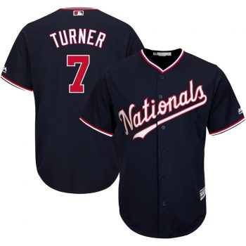 Trea Turner Washington Nationals Majestic Alternate Official Cool Base Replica Player Jersey - Navy