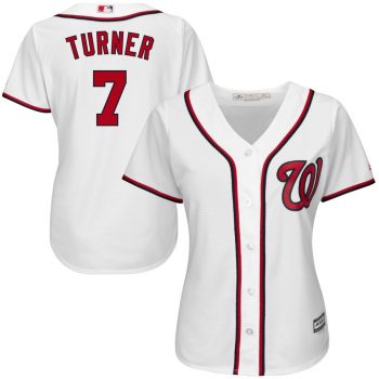 Trea Turner Washington Nationals Majestic Women's Home Cool Base Player Jersey - White