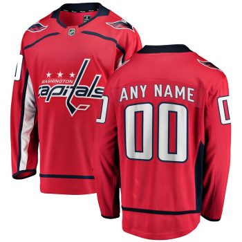 Washington Capitals Fanatics Branded Home Breakaway Custom Jersey - Red