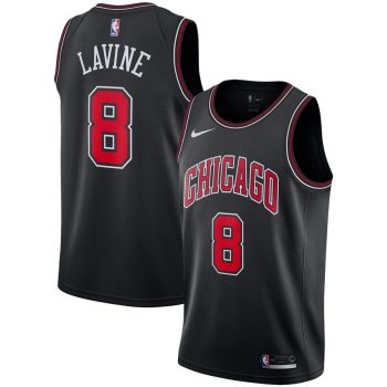 Zach LaVine Chicago Bulls Nike Replica Swingman Jersey - Statement Edition – Black