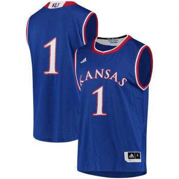 #1 Kansas Jayhawks adidas Replica Basketball Jersey – Royal