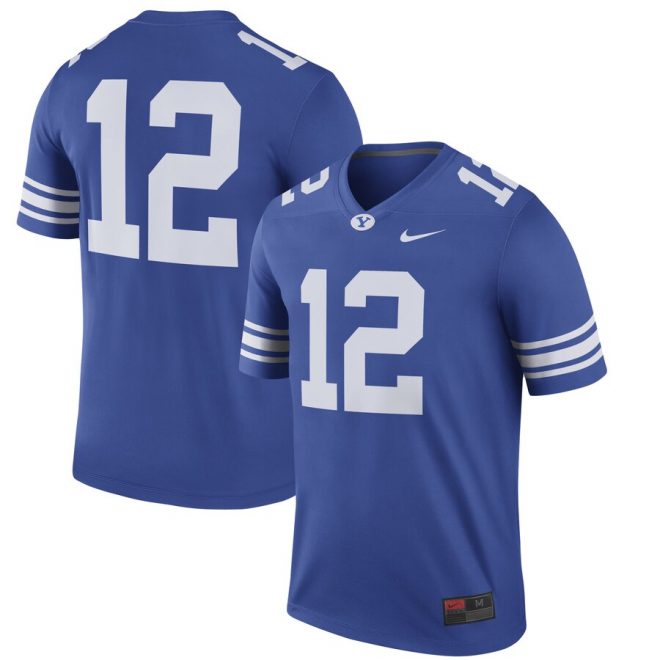 #12 BYU Cougars Nike Legend Performance Jersey – Royal