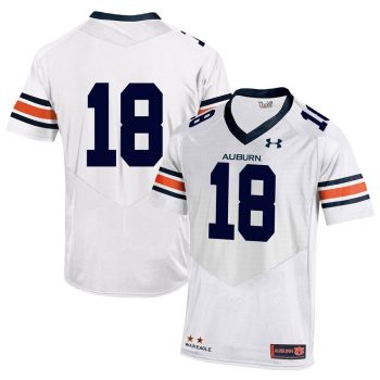 #18 Auburn Tigers Under Armour Replica Football Jersey – White