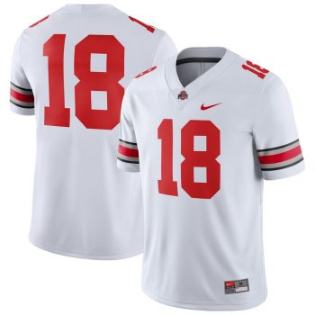 #18 Ohio State Buckeyes Nike 2018 Game Football Jersey – White