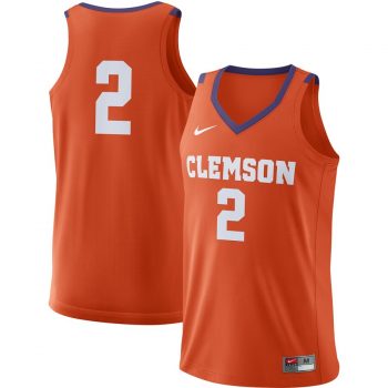 #2 Clemson Tigers Nike Replica Basketball Jersey - Orange