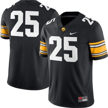 #25 Iowa Hawkeyes Nike Game Jersey – Black