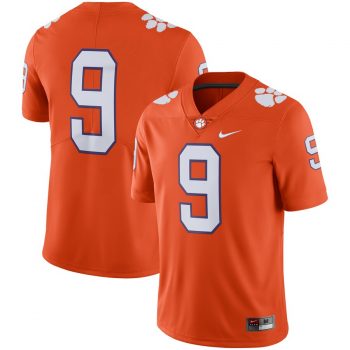 #9 Clemson Tigers Nike Team Color Limited Football Jersey – Orange