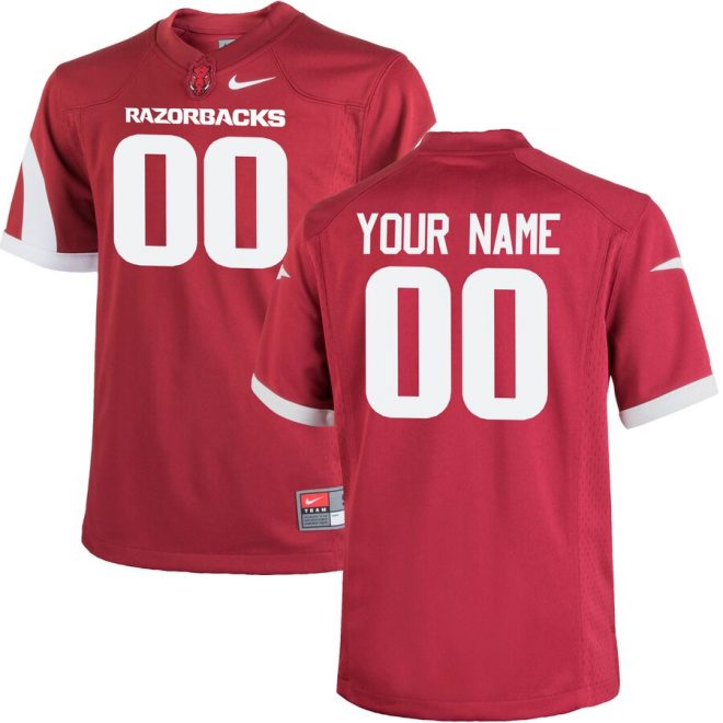 Arkansas Razorbacks Nike Youth Custom Replica Jersey - Cardinal