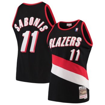 Arvydas Sabonis Portland Trail Blazers Mitchell & Ness Hardwood Classics Swingman Jersey – Black