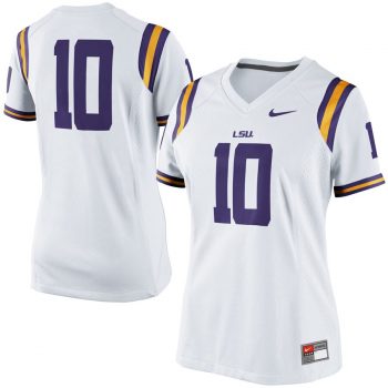 No. 10 LSU Tigers Nike Women's Game Jersey - White