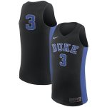 #3 Duke Blue Devils Nike Replica Basketball Jersey - Black/Royal