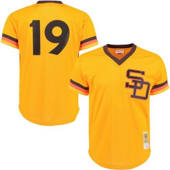 Tony Gwynn San Diego Padres Mitchell & Ness 1982 Authentic Cooperstown Collection Mesh Batting Practice Jersey - Gold