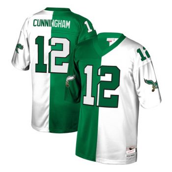 Randall Cunningham Philadelphia Eagles Mitchell & Ness Retired Player Split Replica Jersey – Green/White