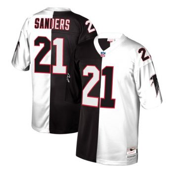 Deion Sanders Atlanta Falcons Mitchell & Ness Retired Player Split Replica Jersey – Black/White