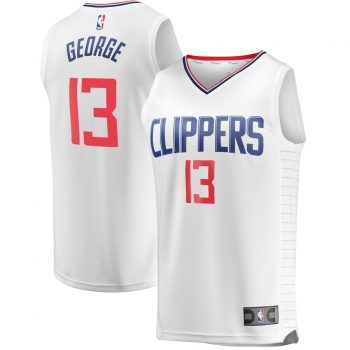 Paul George LA Clippers Fanatics Branded Fast Break Replica Jersey White – Association Edition